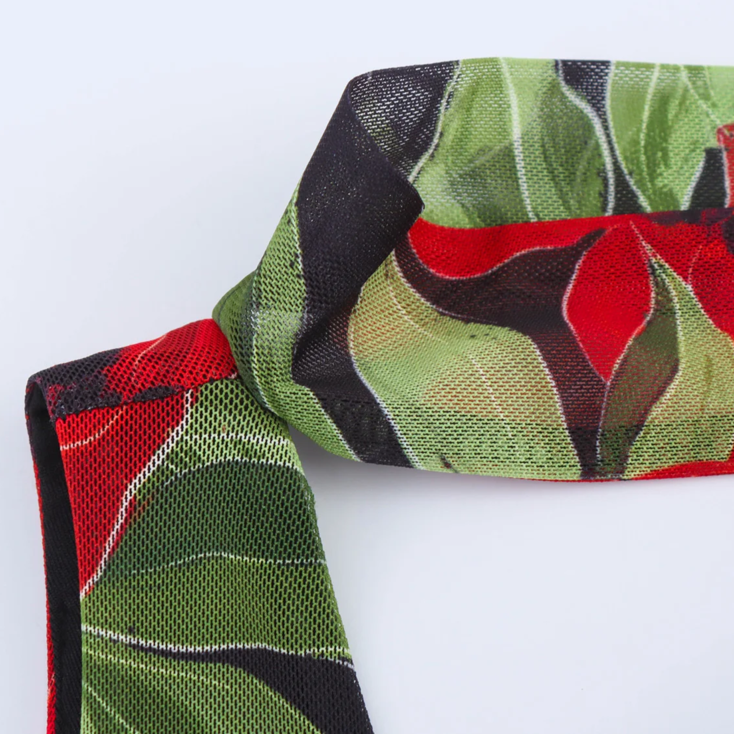 Scarlett | Printed Tulle V-Neck Sleeveless Long Dress with Scarf