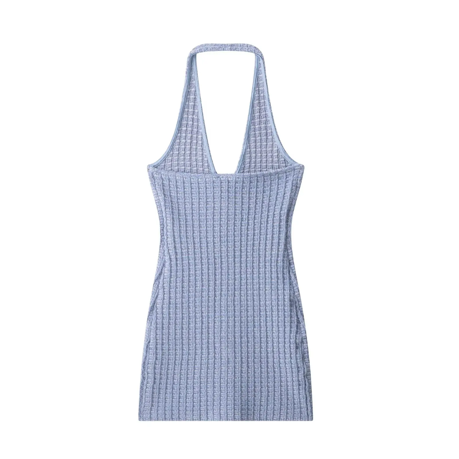 Aria | Single-Breasted Halter Neck Backless Mini Dress