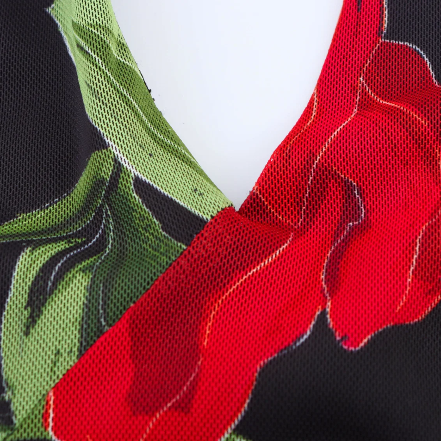 Scarlett | Printed Tulle V-Neck Sleeveless Long Dress with Scarf