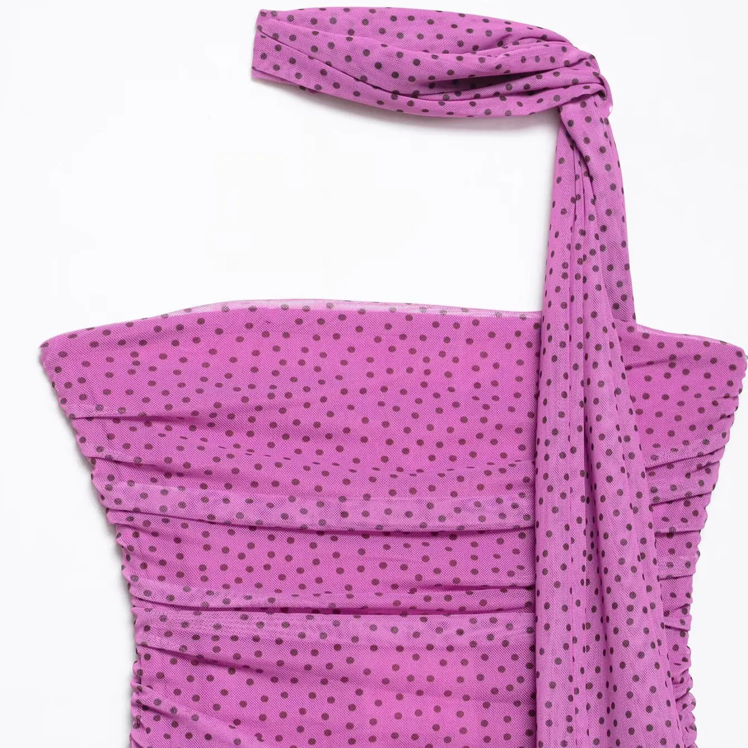 Zoey | Polka Dot Print Sleeveless Backless Midi Party Dress