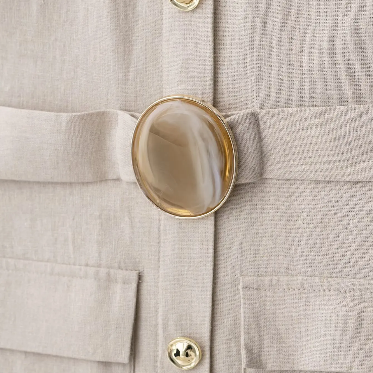 Chloe | Round-Neck Sleeveless Midi Dress with Barrel Pocket