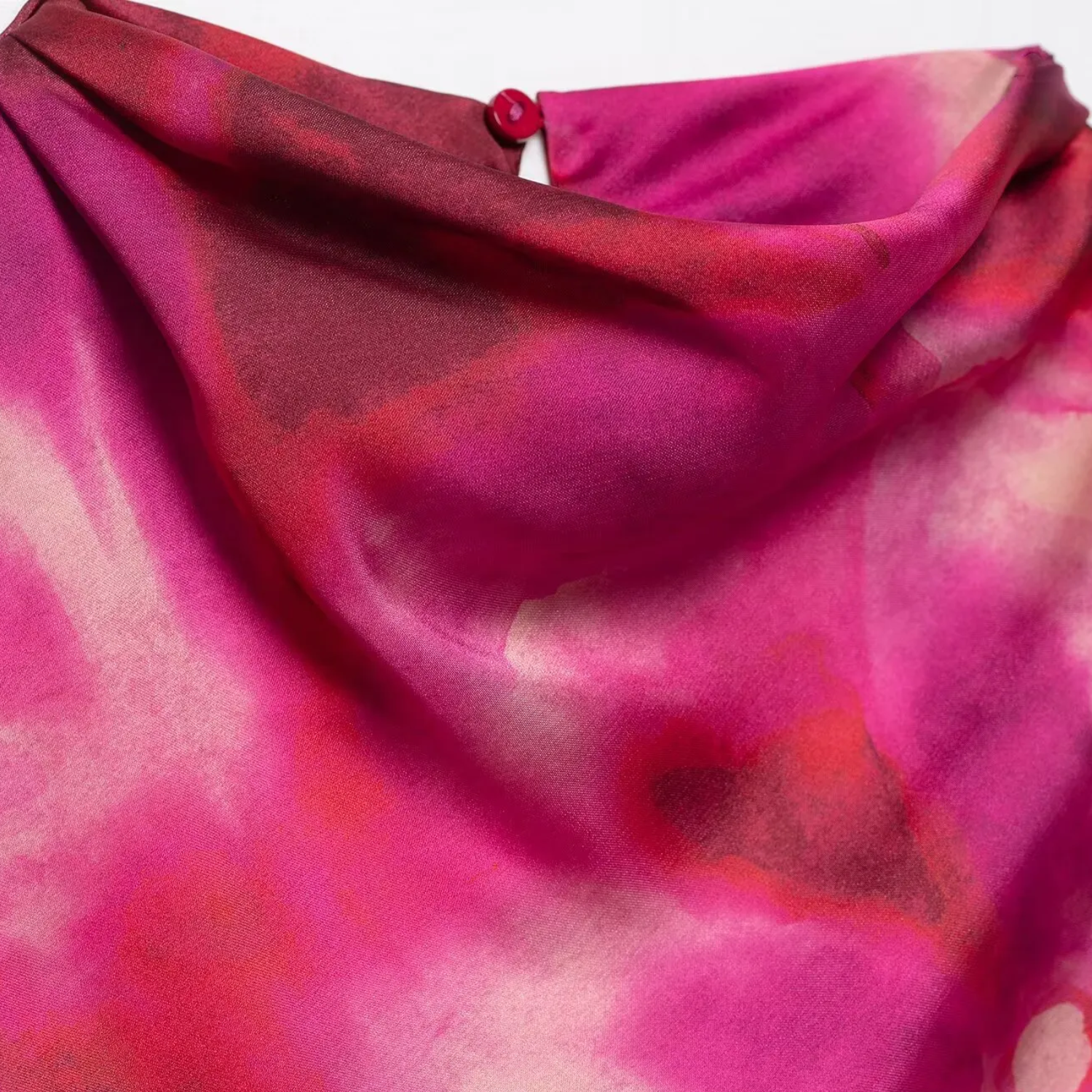 Evelyn |  Printed Satin Sleeveless Slim Midi Dress