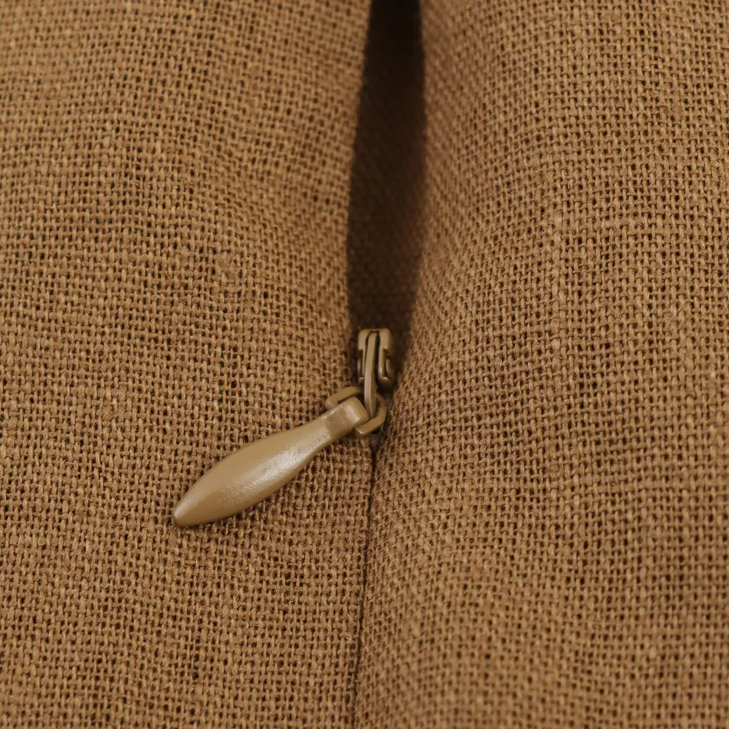 Ellie | Linen Buckle Strap Backless Zipper Midi Dress