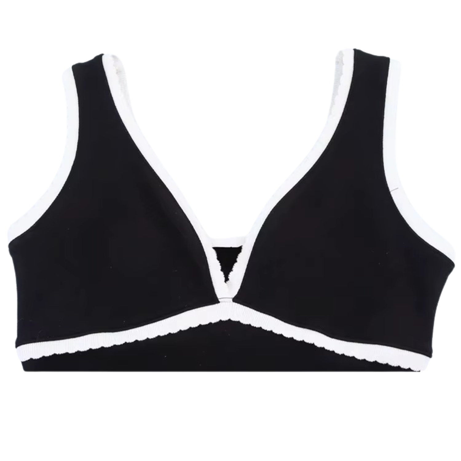 Abigail | Contrast Trim V-Neck Knitted Sleeveless Midi Dress