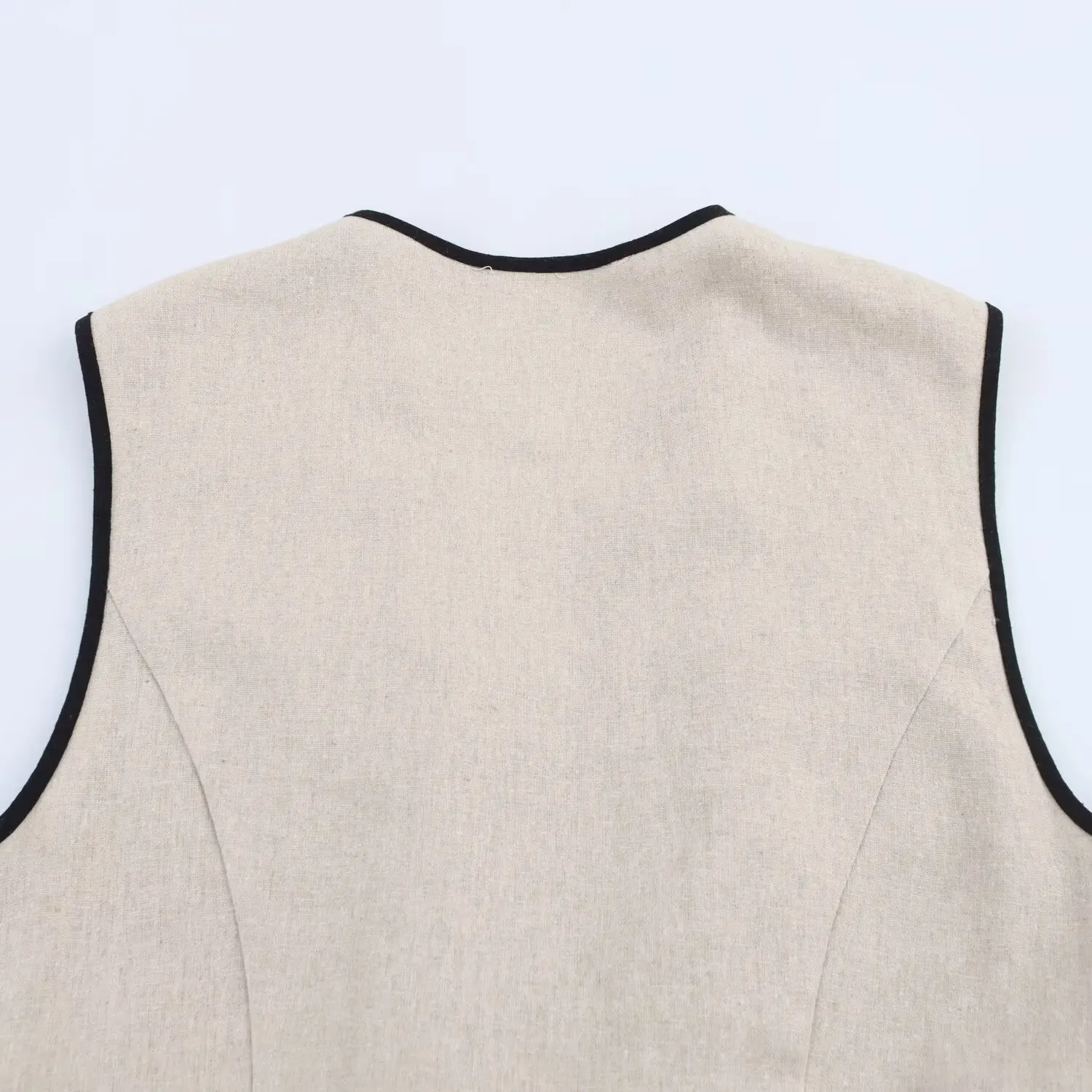 Lily |  V-Neck Single-Breasted Sleeveless Midi Dress with Belt