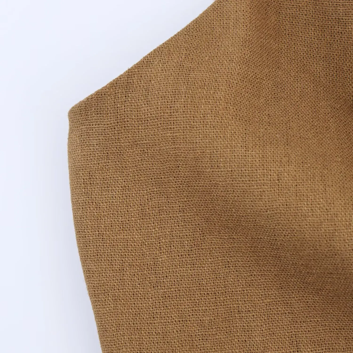 Ellie | Linen Buckle Strap Backless Zipper Midi Dress